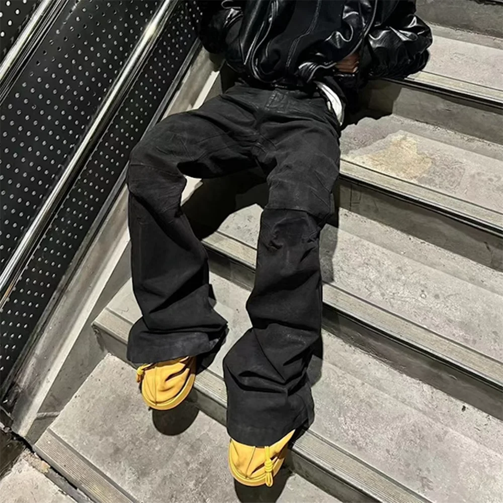 Straight Baggy Casual Flare Pants Oversized Loose Denim Jeans