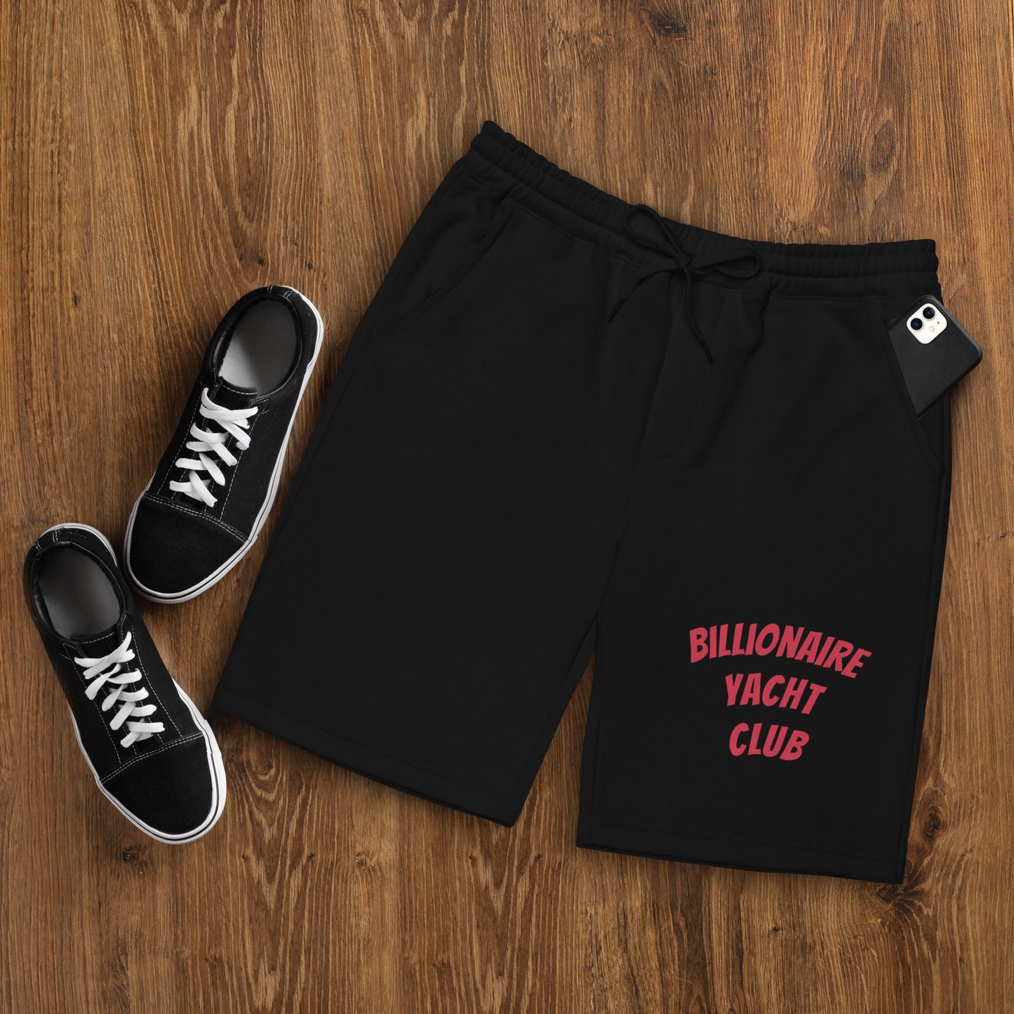 Billionaire Yacht Club Fleece Shorts red